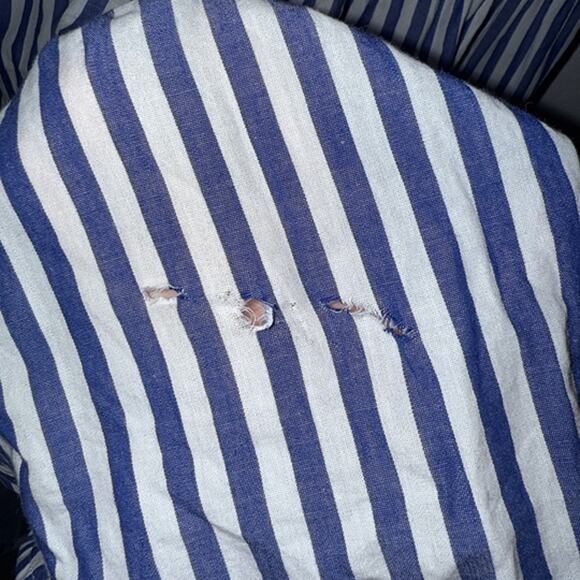 Pomander Place Tuckernuck Stripe Cotton Poplin Kenzo Dress Womens S Blue White - Picture 3 of 4